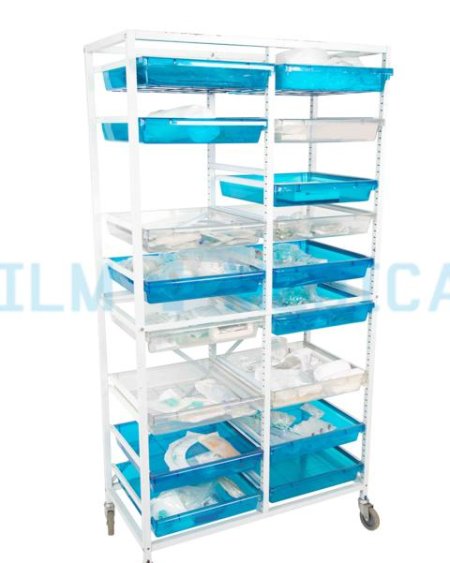 Medical Double Storage Trolley 